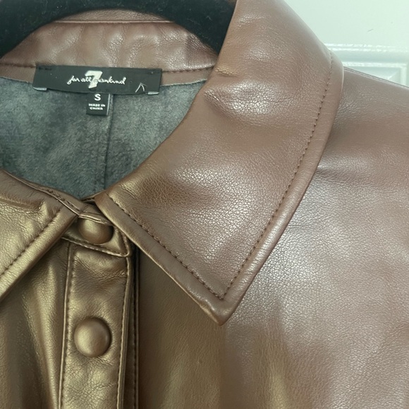 Seven for all mankind Vegan Leather Dress chocolate brown size S - Picture 6 of 9